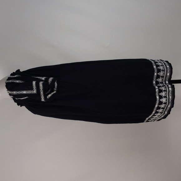 Jump Women's Dress Size 12 Black White Embroidered Shift Lined Short Sleeve NEW - Picture 5 of 10